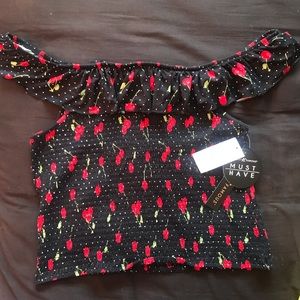 Off Shoulder Crop Top